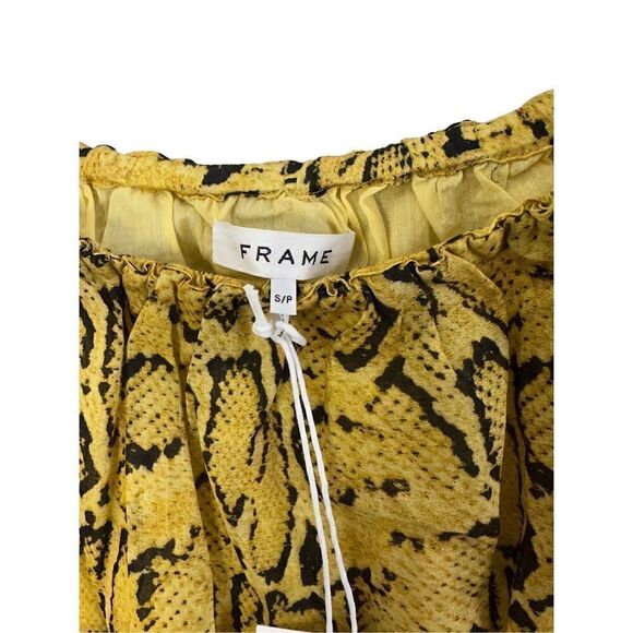 NWT Frame off the shoulder billow top In python size small - Picture 8 of 10